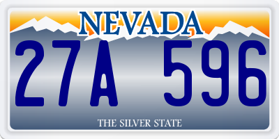 NV license plate 27A596