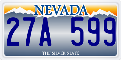 NV license plate 27A599