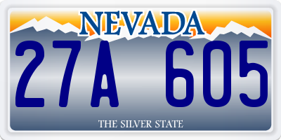 NV license plate 27A605