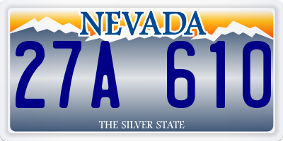 NV license plate 27A610