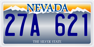 NV license plate 27A621