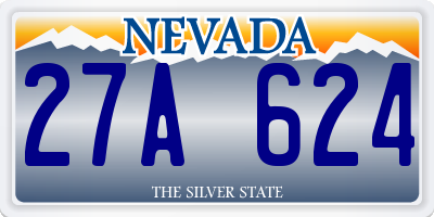 NV license plate 27A624