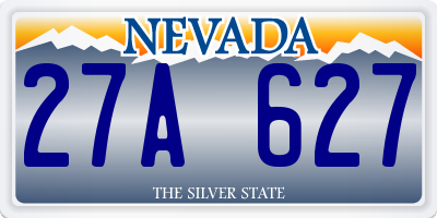 NV license plate 27A627