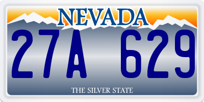 NV license plate 27A629