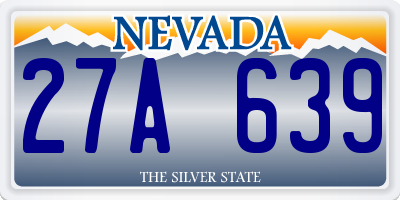 NV license plate 27A639