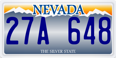 NV license plate 27A648