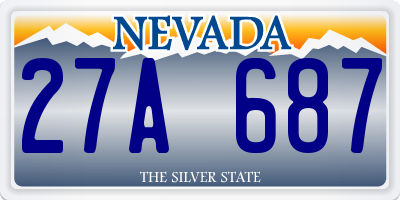 NV license plate 27A687