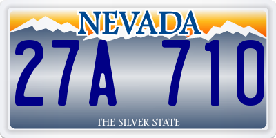 NV license plate 27A710