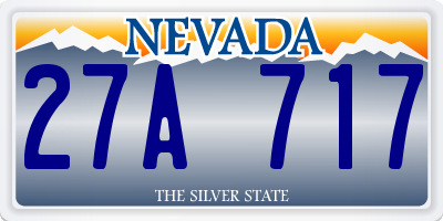 NV license plate 27A717