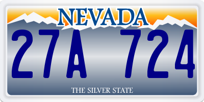 NV license plate 27A724