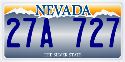 NV license plate 27A727