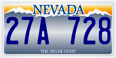 NV license plate 27A728