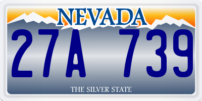NV license plate 27A739
