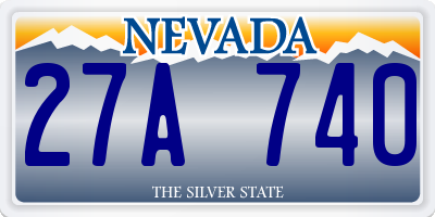 NV license plate 27A740