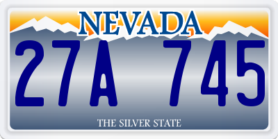 NV license plate 27A745