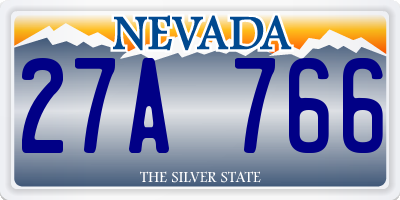 NV license plate 27A766