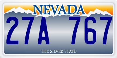 NV license plate 27A767