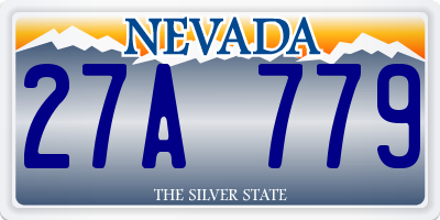 NV license plate 27A779