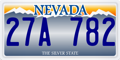 NV license plate 27A782
