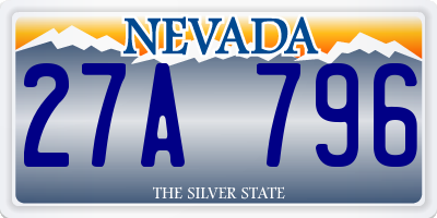 NV license plate 27A796