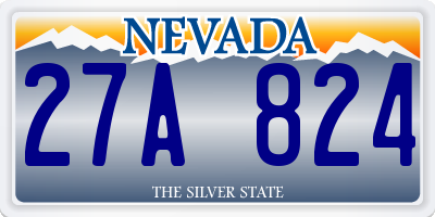 NV license plate 27A824