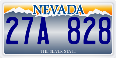 NV license plate 27A828