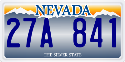 NV license plate 27A841