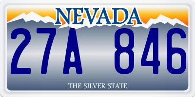 NV license plate 27A846