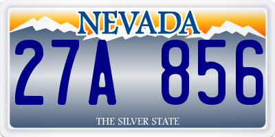 NV license plate 27A856