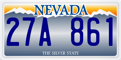 NV license plate 27A861