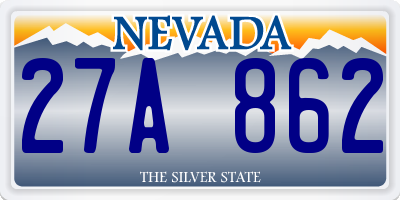 NV license plate 27A862