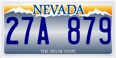 NV license plate 27A879