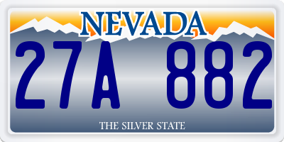 NV license plate 27A882