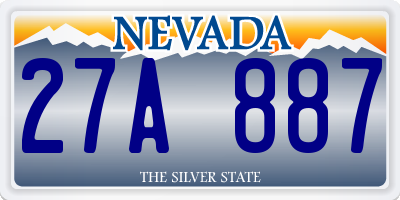 NV license plate 27A887