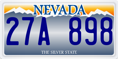 NV license plate 27A898