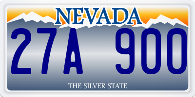 NV license plate 27A900