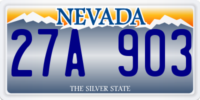 NV license plate 27A903