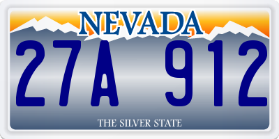 NV license plate 27A912