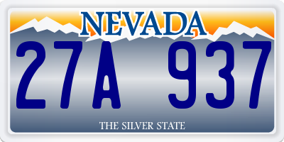 NV license plate 27A937