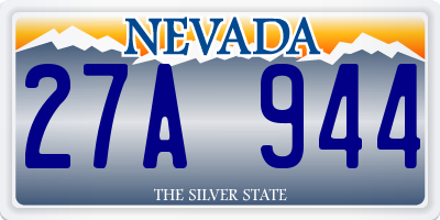 NV license plate 27A944