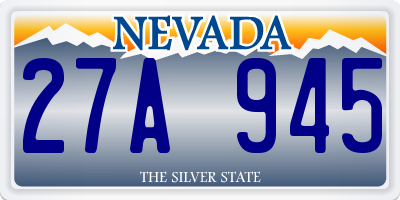 NV license plate 27A945