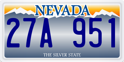 NV license plate 27A951