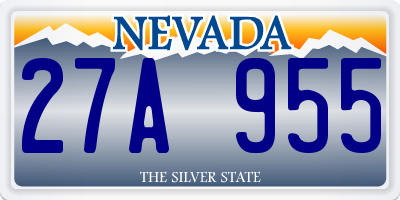 NV license plate 27A955