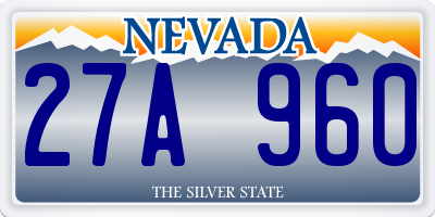 NV license plate 27A960