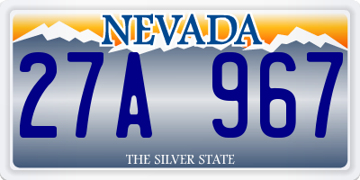 NV license plate 27A967