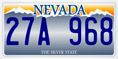 NV license plate 27A968