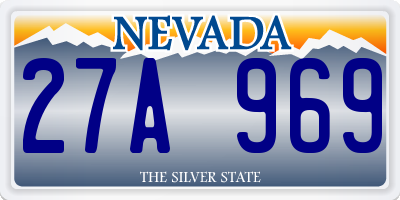 NV license plate 27A969