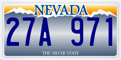 NV license plate 27A971