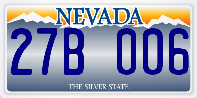NV license plate 27B006