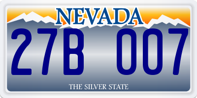 NV license plate 27B007